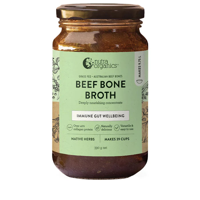 Nutra Organics Beef Bone Broth Concentrate Native Herb 390g