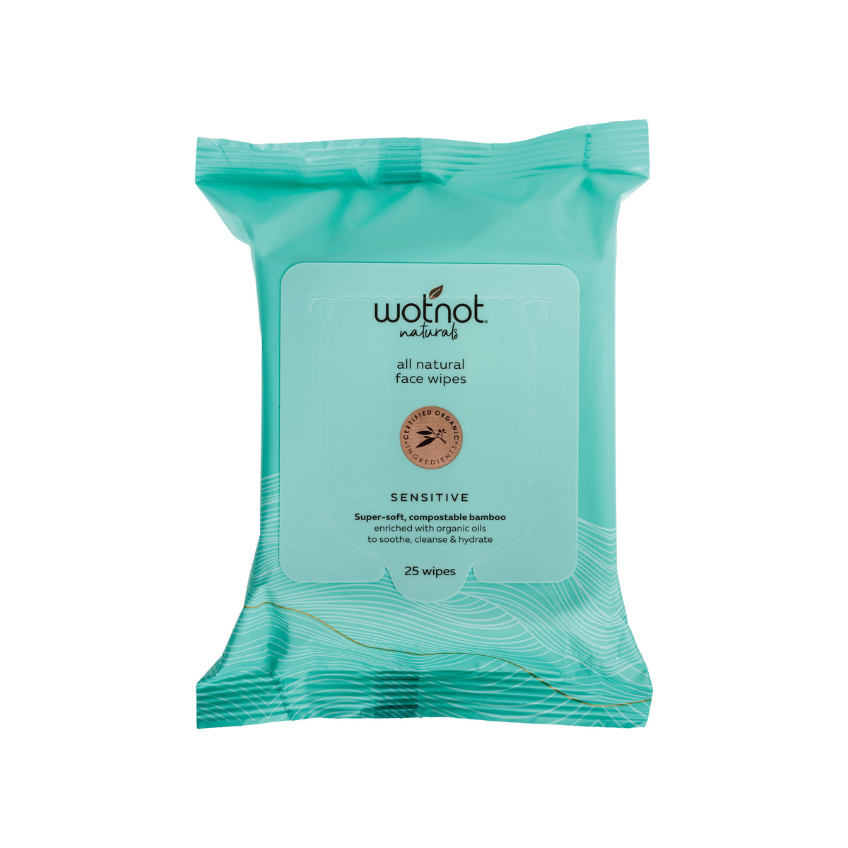 Wotnot Natural Face Wipes Soft Sensitive - All Skin Types 25pk