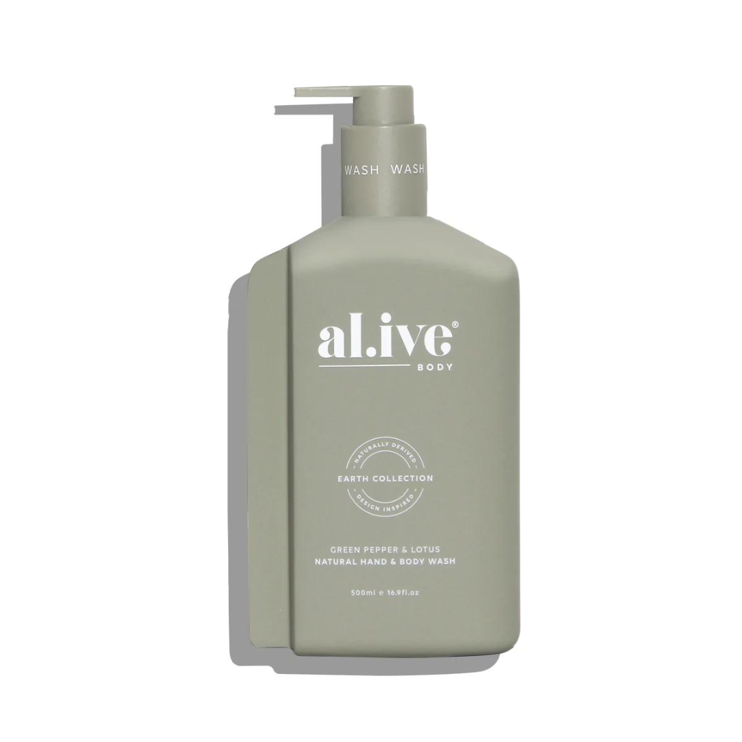 Alive Body Hand & Body Wash - Green Pepper & Lotus 500ml