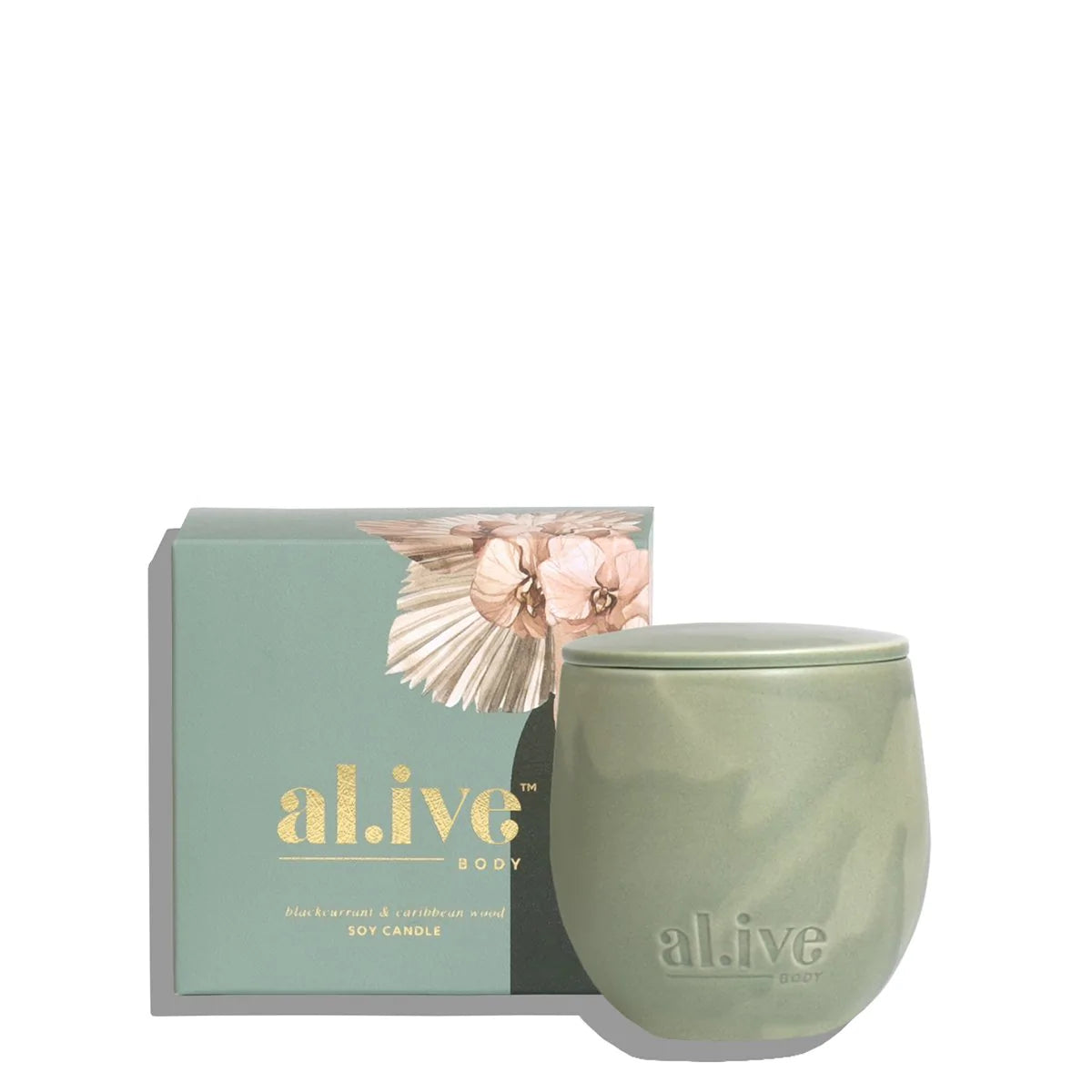 Alive Body Soy Candle - Blackcurrant & Caribbean Wood 295g
