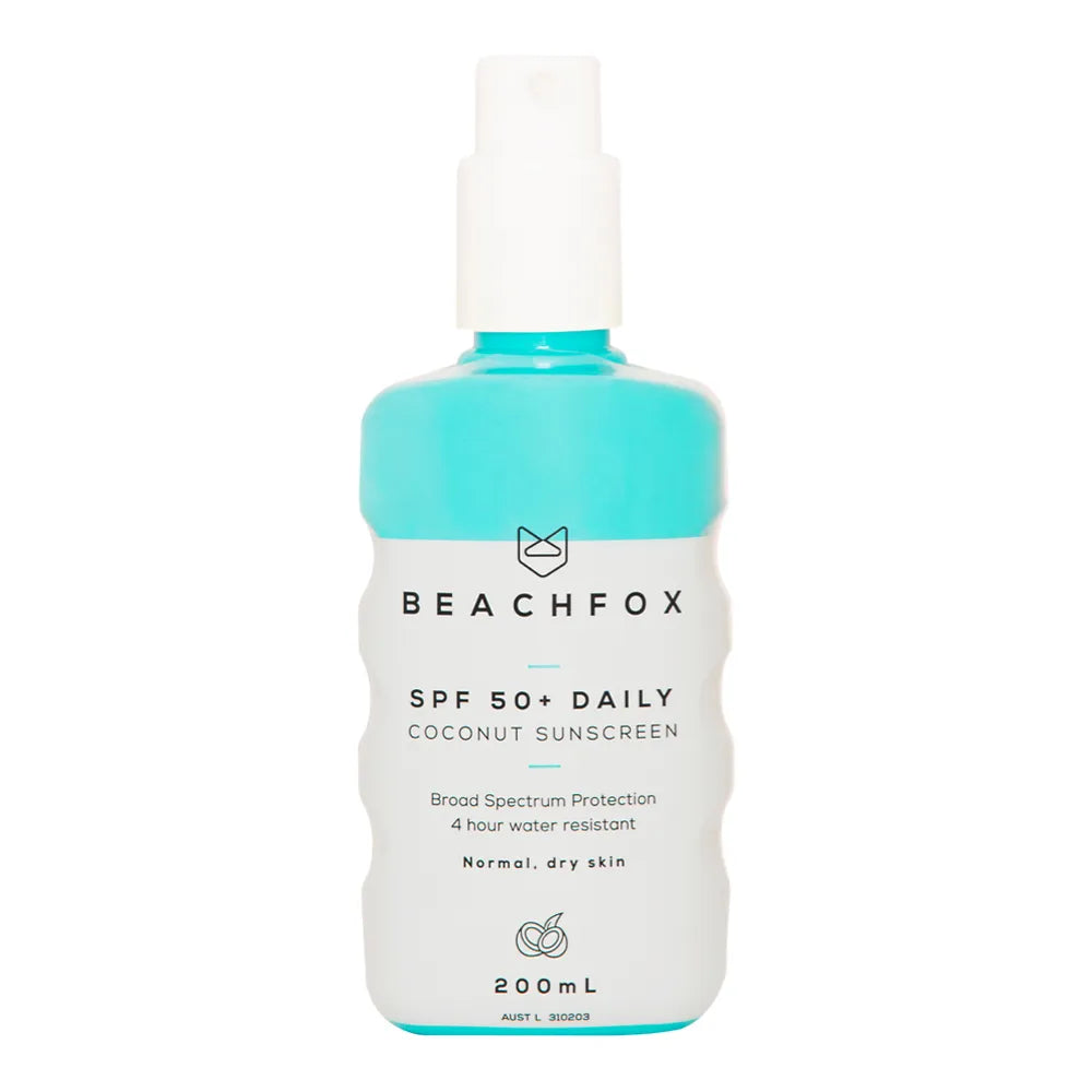 BeachFox SPF 50+ Daily Coconut Scented Sunscreen Spray 200ml